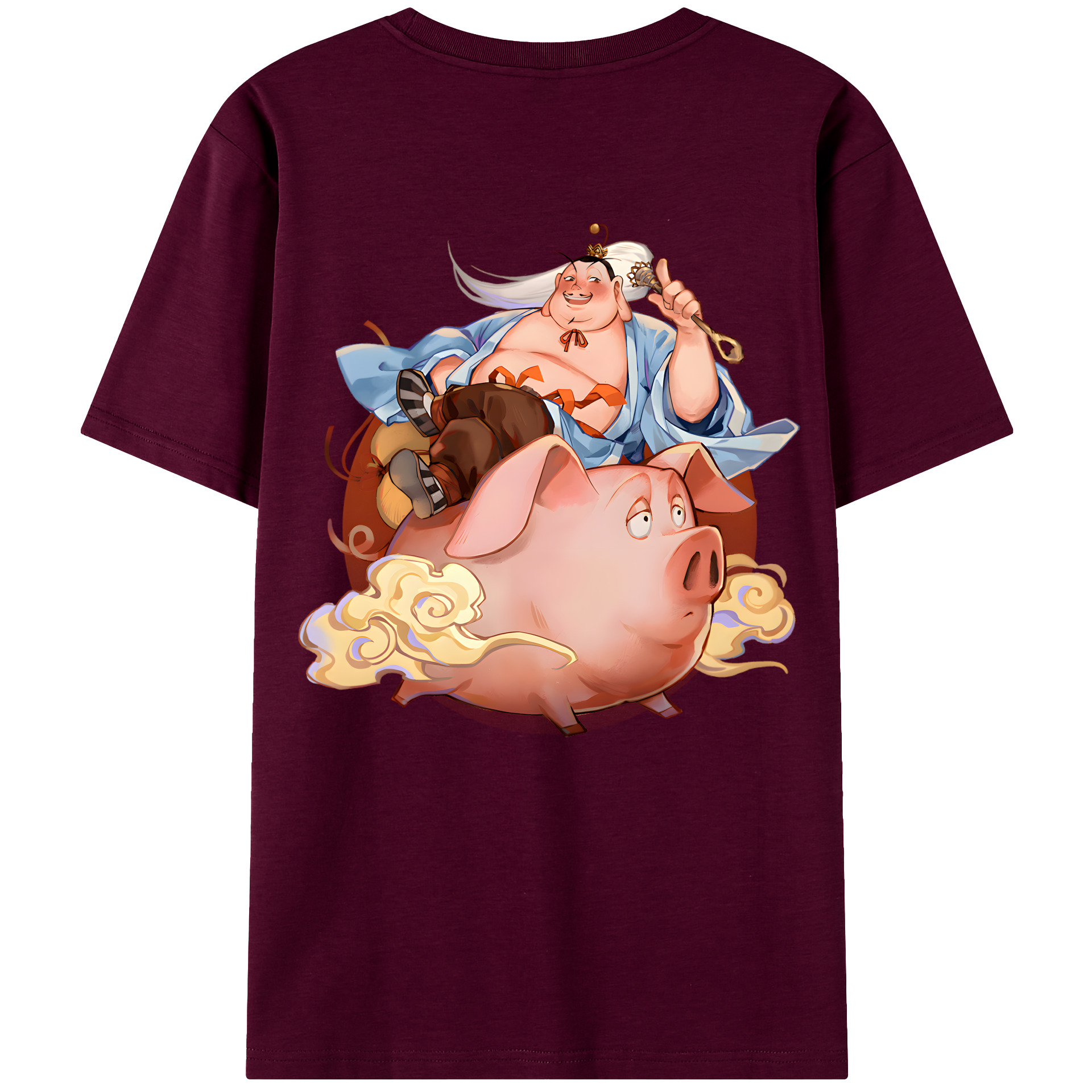 （画像用） Ne Zha 2 ナタ 魔童の大暴れ レディース半袖Tシャツ(バックプリント)
